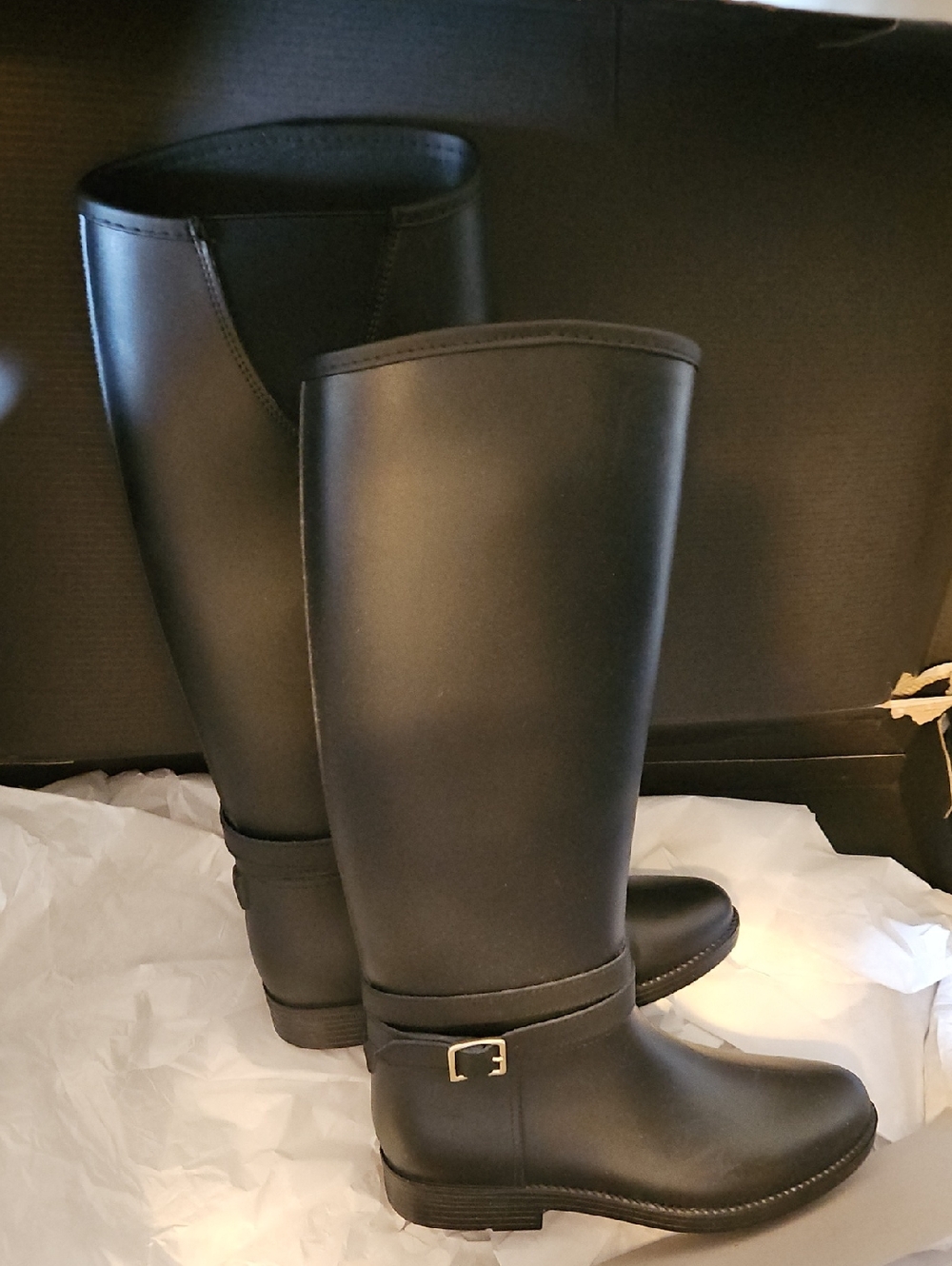 Buckle Strap Rubber Rain Boot